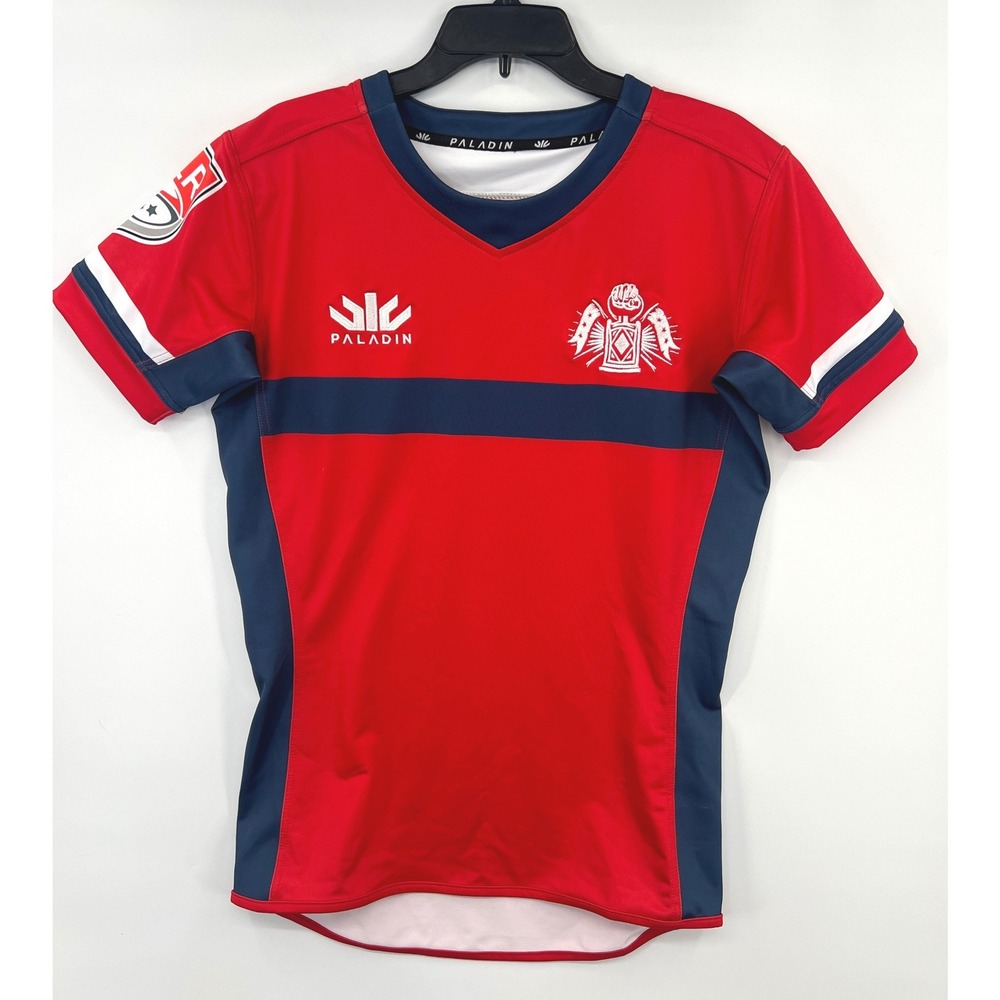 Paladin NEW ENGLAND FREE JACKS MLR Compression Rugby Jersey Mens L Red Athletic